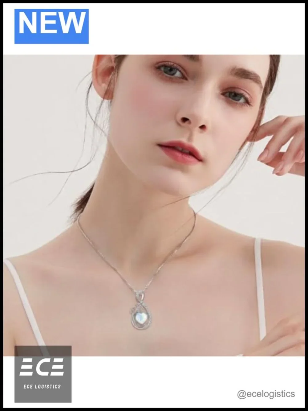 Infinity Teardrop Pendant Necklace Zircon Copper Birthstone Jewelry